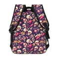 thumbnail image 4 of Honeii music Skull record Guitar Print Backpack for Both Men and Women, Basic Bookbag for College, Work, or Travel,Rucksack Computer Bag-One Size, 4 of 5