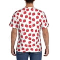 thumbnail image 3 of Bixox Men's Cartoon Strawberry Printed Short Sleeve Skinny Athletic T-Shirt, 3 of 6