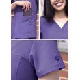 thumbnail image 4 of Adar Pro Heather Blouses Médicales pour Femmes - Col en V - P4210H - Heather Grape - m, 4 of 7