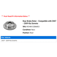 thumbnail image 2 of Rear Brake Rotor - Compatible with 2007 - 2009 Kia Sorento 2008, 2 of 2