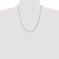 thumbnail image 4 of Auriga Fine Jewelry 14K White Gold 1.05 mm Diamond-cut Spiga Chain Necklace for Women 22", 4 of 8