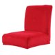 thumbnail image 2 of Funda elástica de terciopelo para silla de comedor con respaldo corto, funda para taburete de bar Rojo vino, 2 of 8