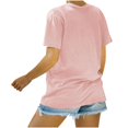 thumbnail image 4 of Fesfesfes Womens T Shirt Women's Printed Round Neck Short Sleeved Casual T-shirt Top Crop Top Sweaters for Women S(US:4), 4 of 5