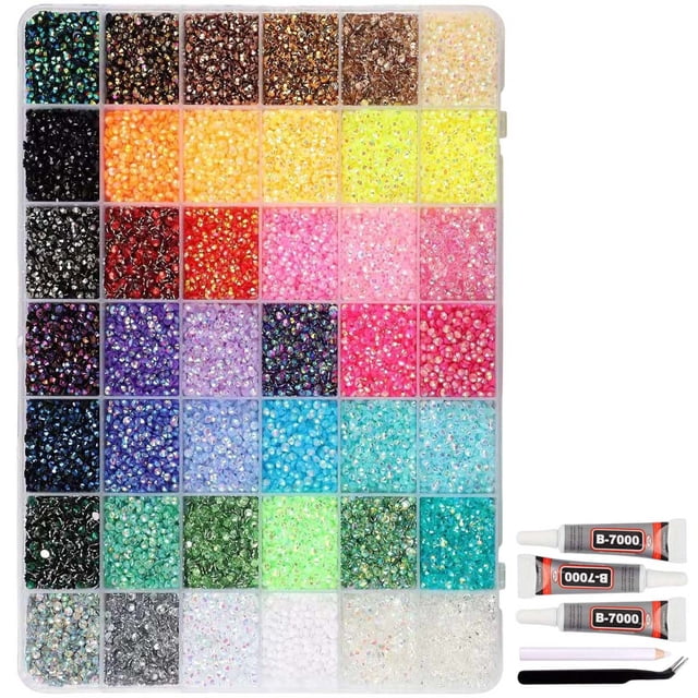 Mixed Color AB Resin Flatback Rhinestones Rhinestones For DIY Crafts Nails Clothes & Phone Decor(10ml)