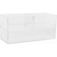 thumbnail image 1 of Martha Stewart Brody Desktop Storage Organizer, Stack and Slide Plastic Organizer Tray, Organizer for Office, Kitchen, or Vanity, 2-S, 1-M, 1 of 8