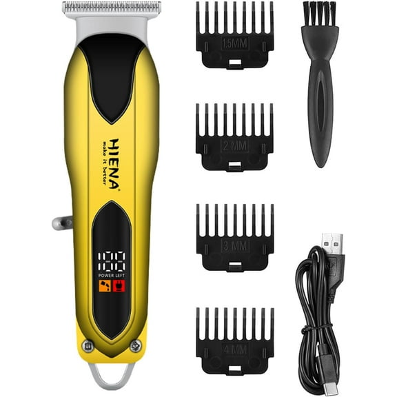 Professional Cordless Hair Trimmer for Men, T-Blade Zero Gapped Hair Clipper, Barber Clipper, Mens Beard Trimmer, Edgers, Fade
