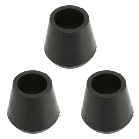NFTIGB 3 PCS Rubber Crutch Tips 7/8 inch (22mm) Inner Diameter Heavy Duty Replacement Walking Cane Tips with Built-in Copper Plate for Anti-Slip Stability, Enhanced Traction and Floor Protection