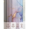 thumbnail image 6 of Pink Blue Marble Sheer Curtains 108 Inches Long 2 Panels Fluid Art Abstract Light Filtering Semi Sheer Window Curtains Drapes for Bedroom Living Room 52"x108", 6 of 7