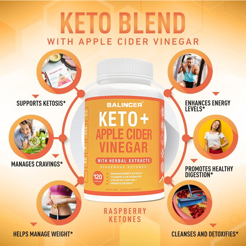 Balincer Premium Keto+Apple Cider Vinegar Pills Promote Ketosis