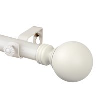 Round Curtain Rod 1 inch 48-84 inch - White