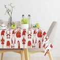 thumbnail image 4 of XAJAT 60‘‘x140'' Christmas White Rectangle Tablecloth, Cotton Linen Table Covers with Santa Patter, 4 of 4