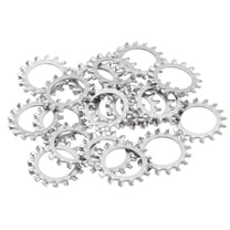 Uxcell M18 External Tooth Lock Washer, 20Pcs 304 Stainless Steel Serrated Washer Assortment Kit