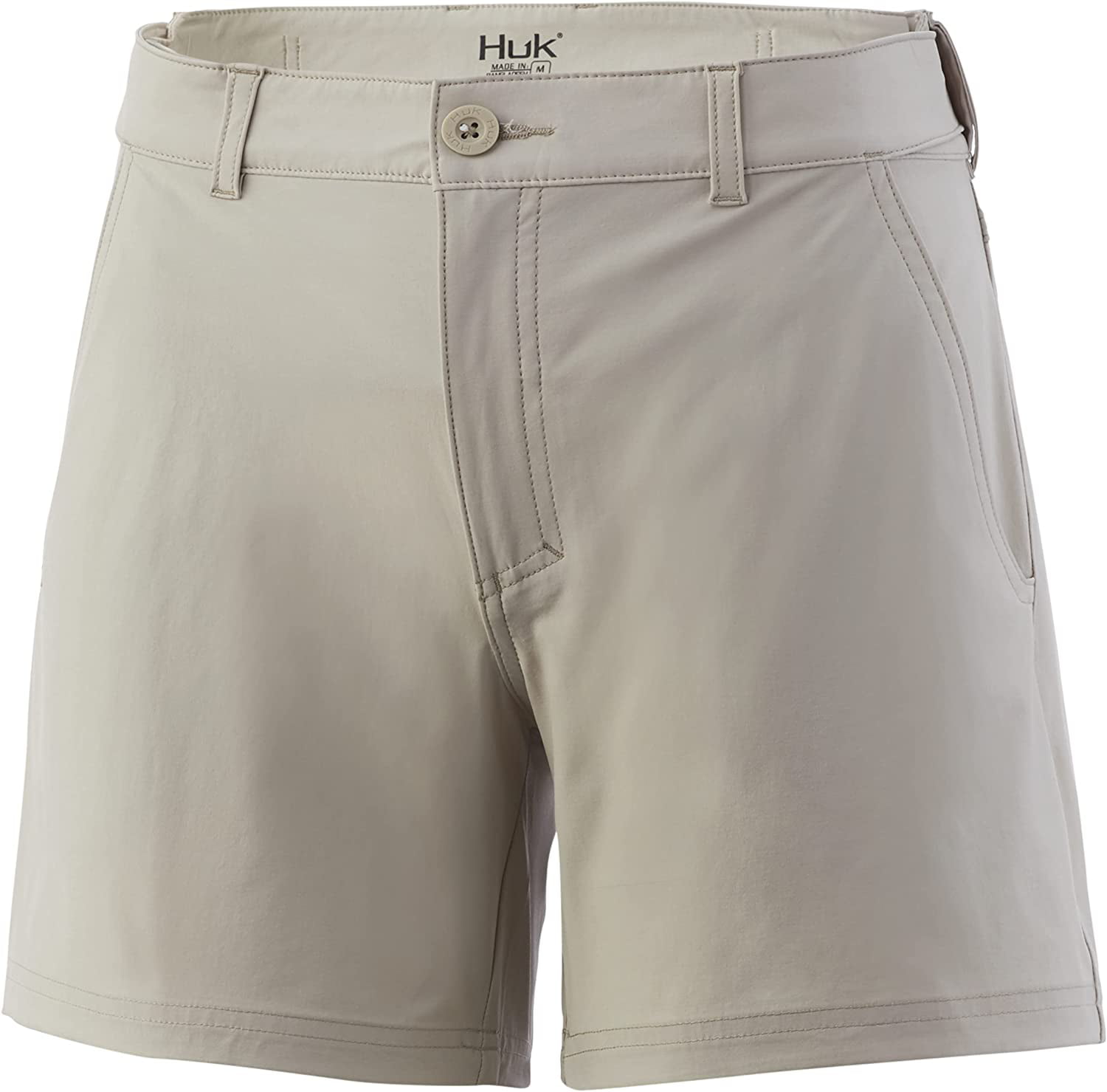 Huk Fishing Shorts Adult Medium Black Cargo Zip Pockets Stretch
