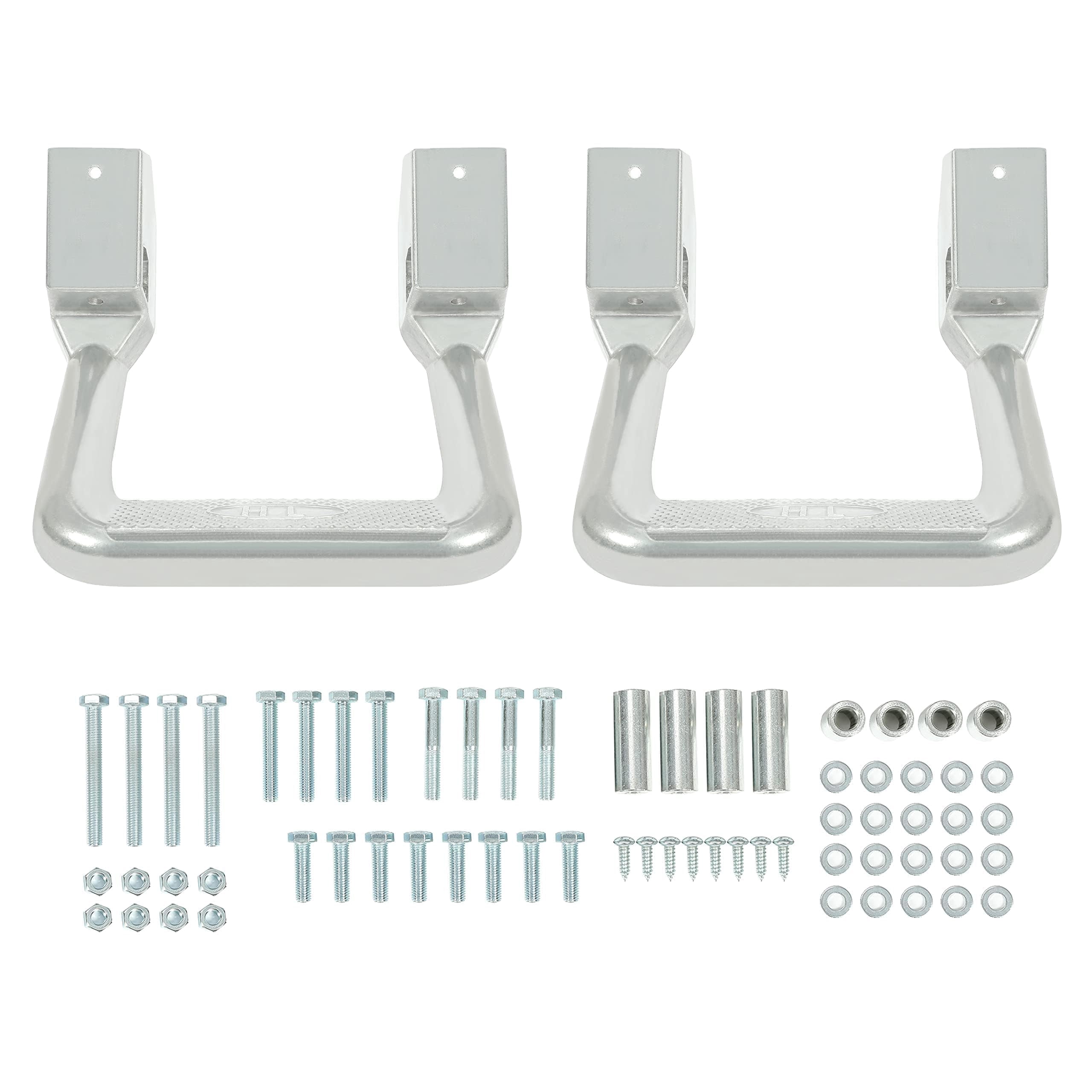 Kojem Universal Side Step Nerf Bars for 1967-2020 Chevrolet GMC Ford Isuzu Mitsubishi Dodge Jeep Nissan Toyota Mazda Aluminum Polishing Silvery