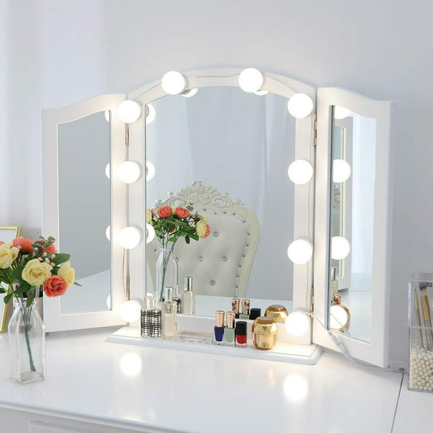 Vesna Super Strong Adhesive 10 Pcs Mirror Lighting Hollywood Vanity Style Makeup Set, What Is The Best Hollywood Mirror