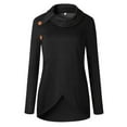 thumbnail image 2 of Ichuanyi Womens Fall Tops, Women Autumn Winter Long Sleeve Casual Solid Sweatshirt Pullover Top Blouse, 2 of 7