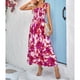 thumbnail image 2 of Vestido largo fruncido, vestido largo fruncido Vestido largo estampado Vestido largo femenino Aspecto llamativo, 2 of 9