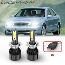 CHUSYYRAY For Mercedes-Benz S430 2003-2006 H7 LED Headlight High/Low Beam Bulbs Kit 6000K White 2x