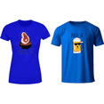 thumbnail image 3 of Playera Duo Parejas Con Impresion De La Pareja Perfecta Con Cerveza 14 De Febrero San Valentin Color Azul Talla Mediana Marca Emil SaEs, 3 of 4
