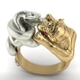thumbnail image 6 of PikaLF Snake Tiger Ring for Men, Gold Tiger Silver Snake Fighting, Vintage Gothic Red Eyes Tiger Head Ring, Punk Hip Hop Green Eyes Snake Wrap Ring, Viking Animal Jewelry Gift for Men, 6 of 6