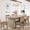 Gray, variant on Oval Dining Table, Modern Kitchen Table for 4-8 People, Long Dining Room Table with Thick Sturdy Wooden Base & Rustic Oak Finish, Easy to Assemble for Living Room, Office