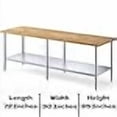 thumbnail image 4 of 30" x 72" Heavy-Duty Wood Top Work Table with Galvanized Steel Base & Adjustable Undershelf – Durable, Spacious, and Versatile Workspace for Restaurants, Kitchens, & Workshops, 4 of 4