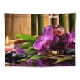 thumbnail image 5 of Orinice Bamboo Plant Purple Flower Tapestry Wall Hanging Unique Style Graphic Tapestries Home Wall Decor Art for Living Room Bedroom Apartment Farmhouse Dorm 40x30inch, 5 of 6