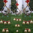 thumbnail image 2 of Sywqhk Lucky Elephant Wind Chimes cobre 6 campanas al aire libre living patio jardín decoración Sywqhk Para estrenar, 2 of 6