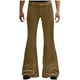 thumbnail image 1 of Puntoco Pantalones acampanados con bolsillos y cremallera para hombre, informales, a la moda, con botones y color liso, 1 of 5
