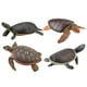 thumbnail image 1 of GOOHOCHY 4 piezas Figuras de tortugas juguetes Tortuga marina realista Modelo de tortuga de animales de plástico pequeños para la bañera de la piscina del juguete, 1 of 7