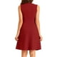 thumbnail image 3 of INSPIRE CHIC Ropa de Mujer para Trabajar Vestidos Midi Sin Mangas de Color Sólido A-Line Flare XL Rojo, 3 of 6