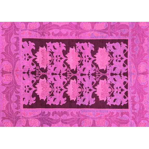 Ahgly Company Indoor Rectangle Abstract Pink Modern Area Rugs, 8' x 10'