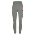 thumbnail image 4 of Breast Cancer Pants for Women Awareness Pink Ribbon Print Slim Trousers High Waist Workout Tights Yoga Leggings,Gray 3,2XL, 4 of 5