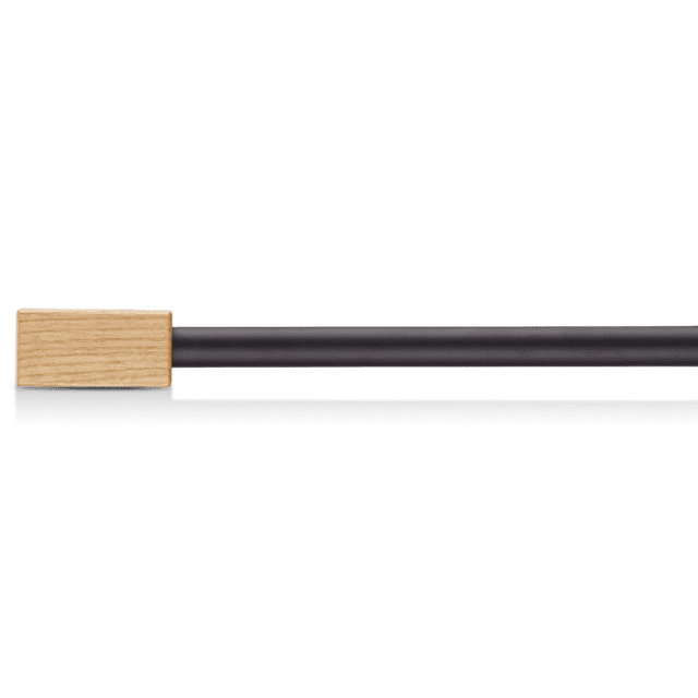 Bouclair Natural & Black Rectangular Wood Curtain Rod Set - Diameter 13/16 mm 28x48 in (71x122 cm)