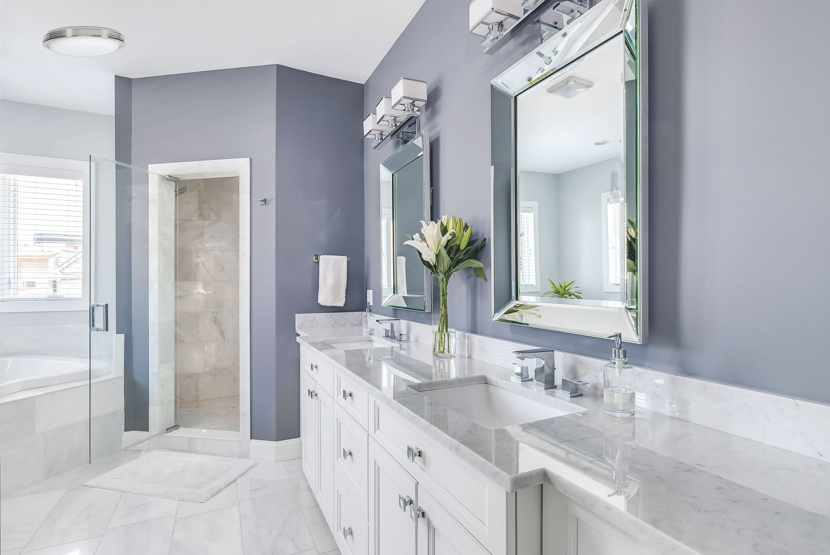 100 CFM Bathroom Ventilation Exhaust Fan with Decorative LED Light in Brushed Nickel Trim