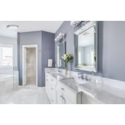 100 CFM Bathroom Ventilation Exhaust Fan with Decorative LED Light in Brushed Nickel Trim