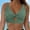 001 Green, variant on Hvot&aat Women's Sleeveless Tankini Tops Cut Out Twist Swim Top Push Up Swimsuit Top Solid Color Bikini Top