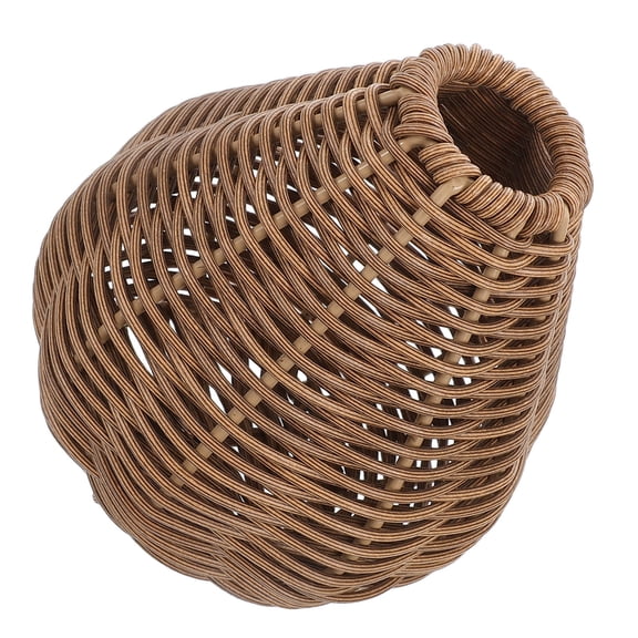 NIAIZEK Handwoven Rustic Basket Vase for Flowers Decorative Brown Straw Woven Vase