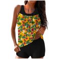 thumbnail image 2 of Qepwscx Womens Swimsuits Sets Floral Hawaii Print Two-Piece Tankinis Swimdress for Women High Waisted Bathing Suits Tropical Graphic StrapeTank Top with Shorts 2025 Swimwear, 2 of 6