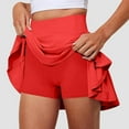 thumbnail image 3 of Pleated Tennis Skirts for Women, High Waisted Lightweight Golf Skorts A-Line Flowy Mini Skirts with Shorts Linen Skirts for Women L, 3 of 6