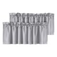thumbnail image 3 of Paokuoon Unlined Valance Blackout Valance Thickened High Shading Solid Color Kitchen Bathroom Soft Silky Window Decoration 2Pcs, 3 of 7