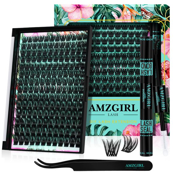 Kit de racimos de pestañas AMZGIRL LASH, 168 unidades, resistentes al agua de 10 a 18 mm