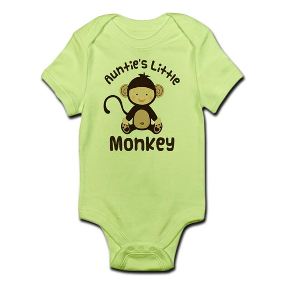 CafePress - Auntie Monkey Infant Bodysuit - Baby Light Bodysuit