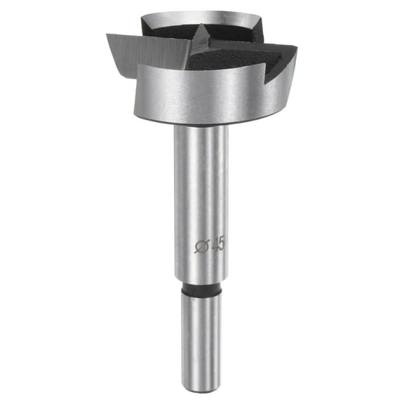 Forstner Drill Bit 1-49/64"(45mm) Dia High-Speed Steel Forstner Bit for Wood Plywood Plastic Drilling Hole Tool