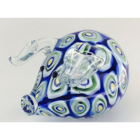 Art Glass Millefiori Chunky Pig Piggie Paperweight