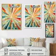 thumbnail image 4 of Designart "Colorful Mid Century Optical Charm III" Abstract Canvas Wall Art, 4 of 5
