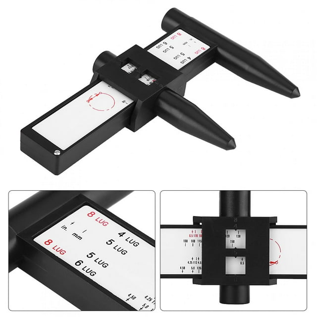 LAFGUR Wheel Rim Gauge, Accurate Measurement Wheel Bolt Ruler, For Car For Turned For Measure A Wheel Home