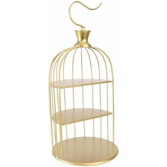 3 Tier Metal Bird Cage Cupcake Cake Stand, Dessert Display for Wedding, Party, Birthday, Baby Shower Celebrations, Home Decoration