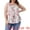 White, variant on Women's Plus Crew Neck Boho Pleated Curved Hem Tank Top Blouse 3X Orange