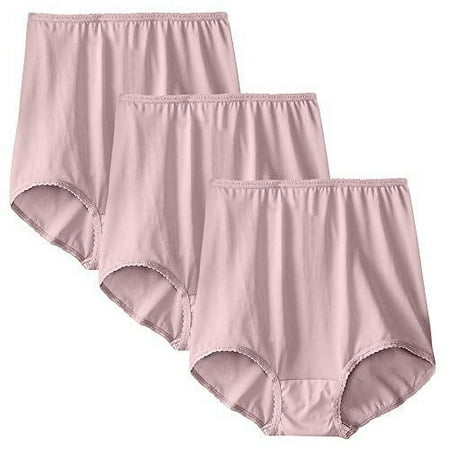Bali Skimp Skamp Women`s Brief Panty - Best-Seller! (Pack of 3) 3 Rosewood